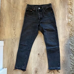 Levi’s raw hem high waist